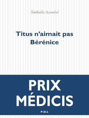 cover image of Titus n'aimait pas Bérénice